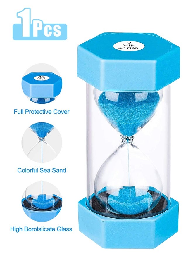 Hourglass Timer 5-Minute Hourglass: Blue Sand Clock, Little Blue Sand Watch, Plastic Hour Glass for Children, Games, Decorations, Classrooms, Kitchens, Toothbrush Timer - Image 1